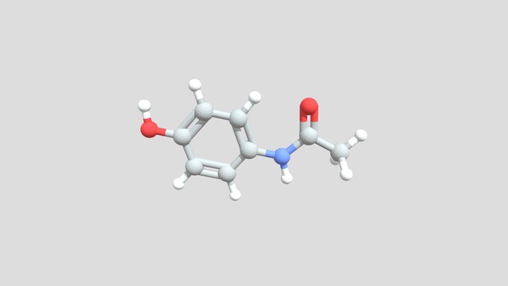Paracetamol 3D Model
