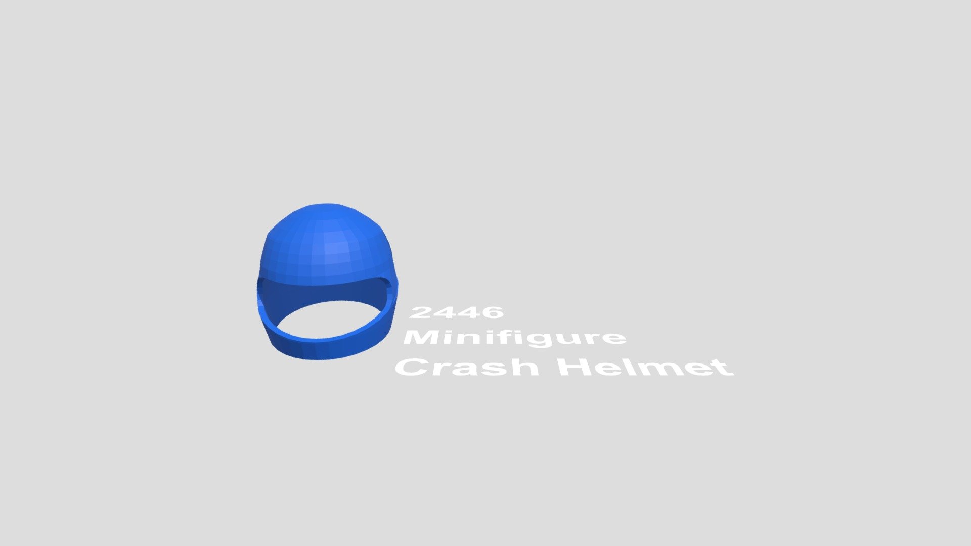 LEGO Crash Helmet 2446 — Sketchfab embed 3D viewer