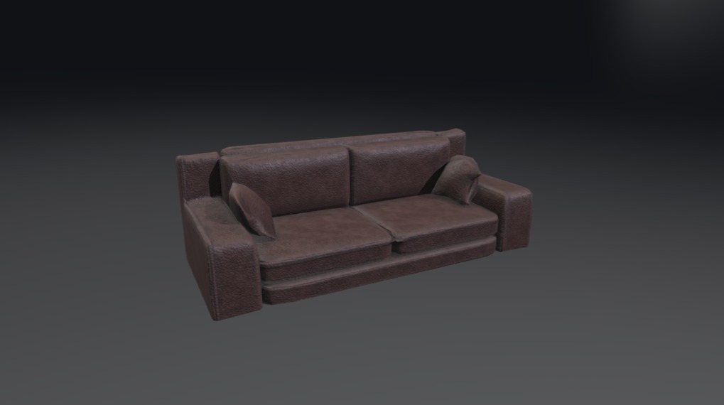 Lowpoly couch - 3D model by jet (@jet1122) [6ad0280] - Sketchfab