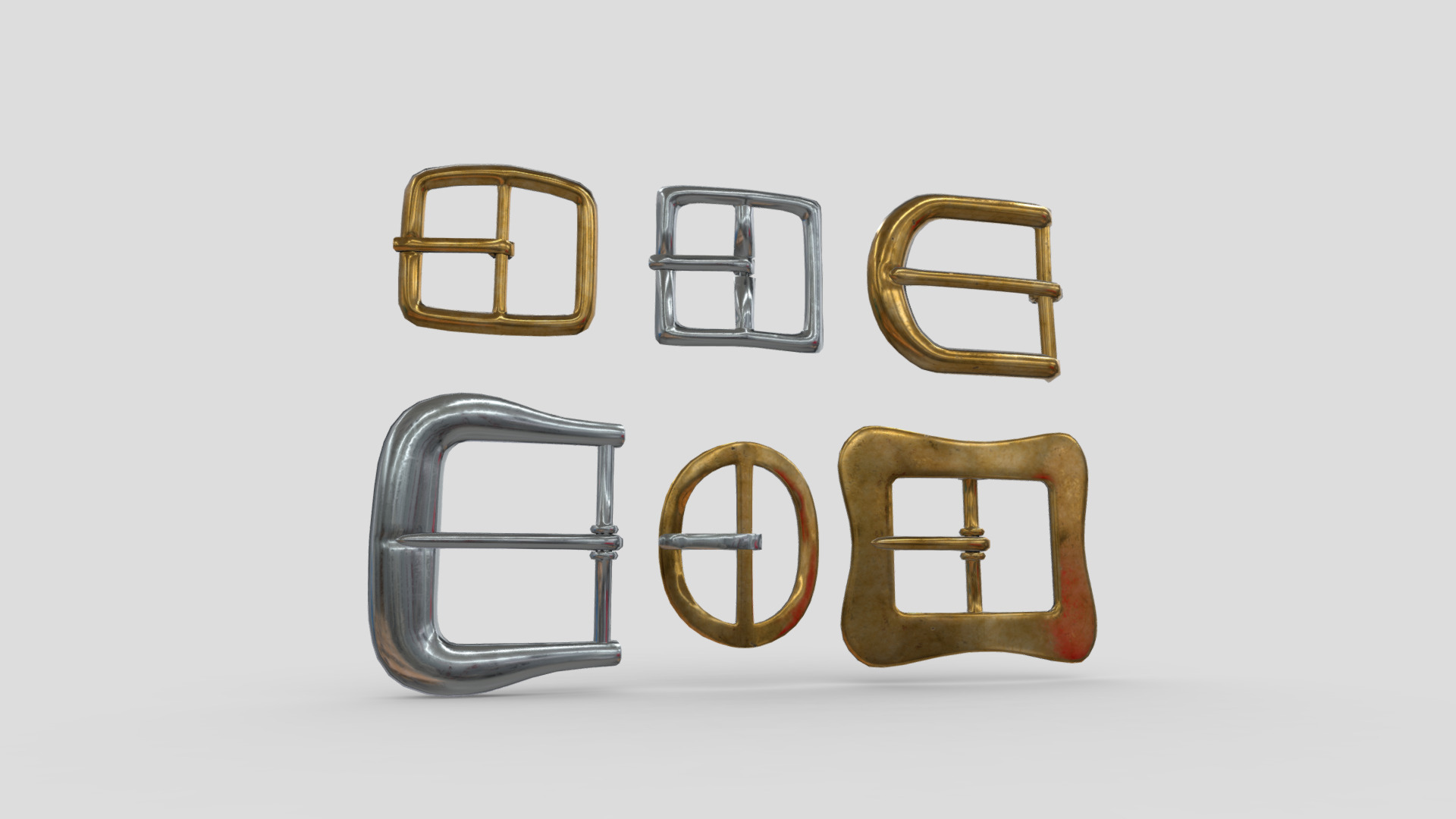 3D model Buckle Set - This is a 3D model of the Buckle Set. The 3D model is about logo.