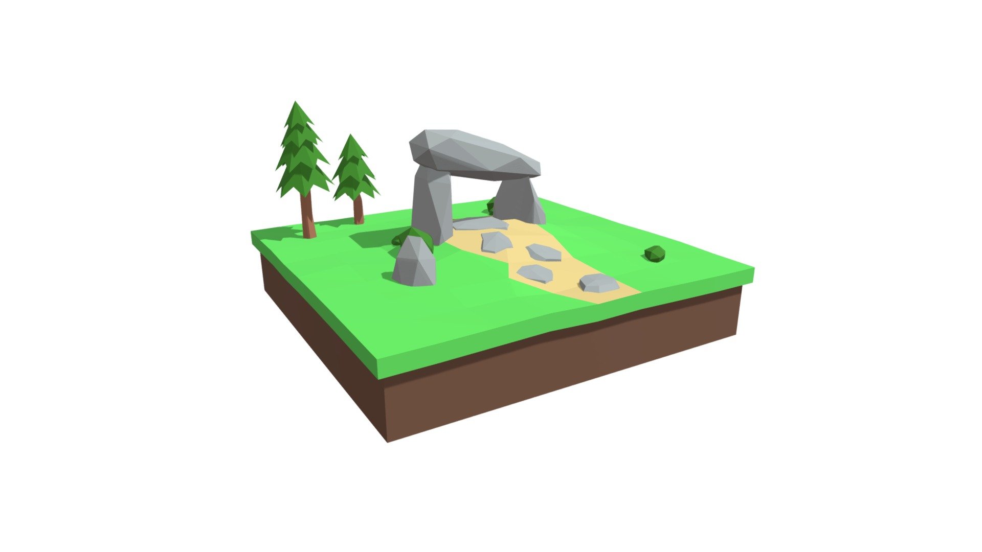Low poly Dolmen