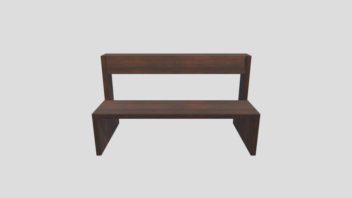 Church Bench 3D Model