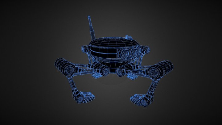 Mini Robot Crab 3D Model