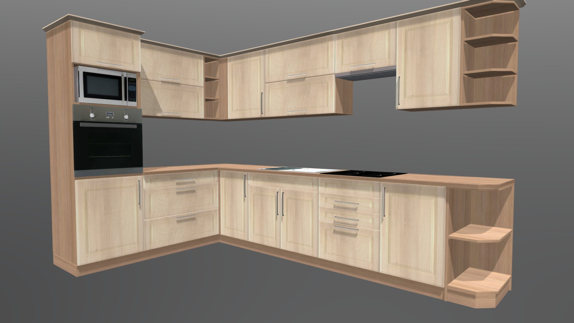 Kitchen cabinet 1 - Download Free 3D model by ms_Butor (@butortervezo