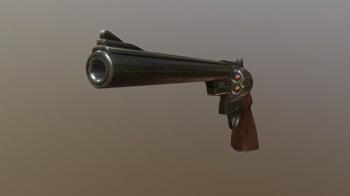 Magnum Revolver 3D Model