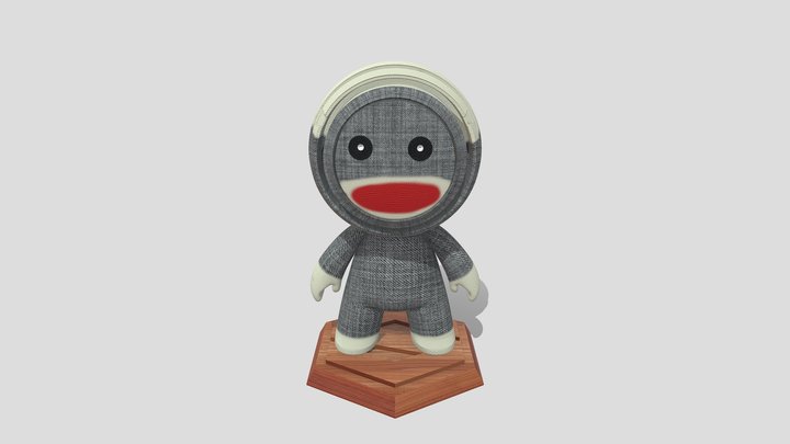 MeetMat Sock Monkey 3D Model
