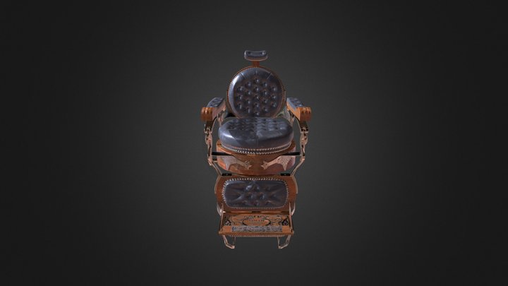 Koken Barber Chair 3D Model