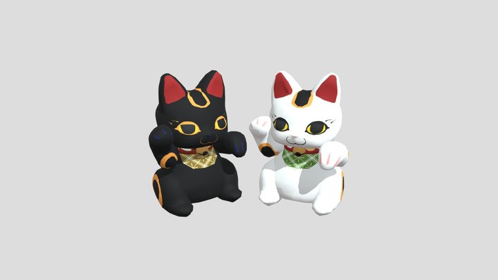招き猫 3D Model