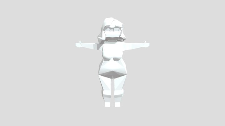Low Poly Girl 3D Model