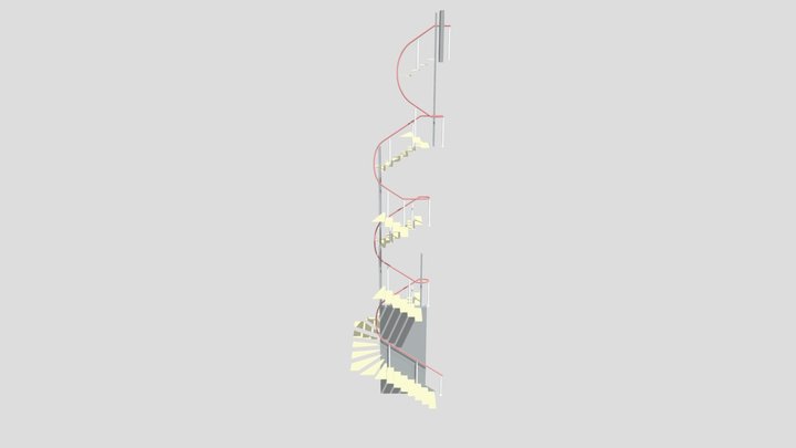 WB - OFFICE STAIR EXPORT 3D Model