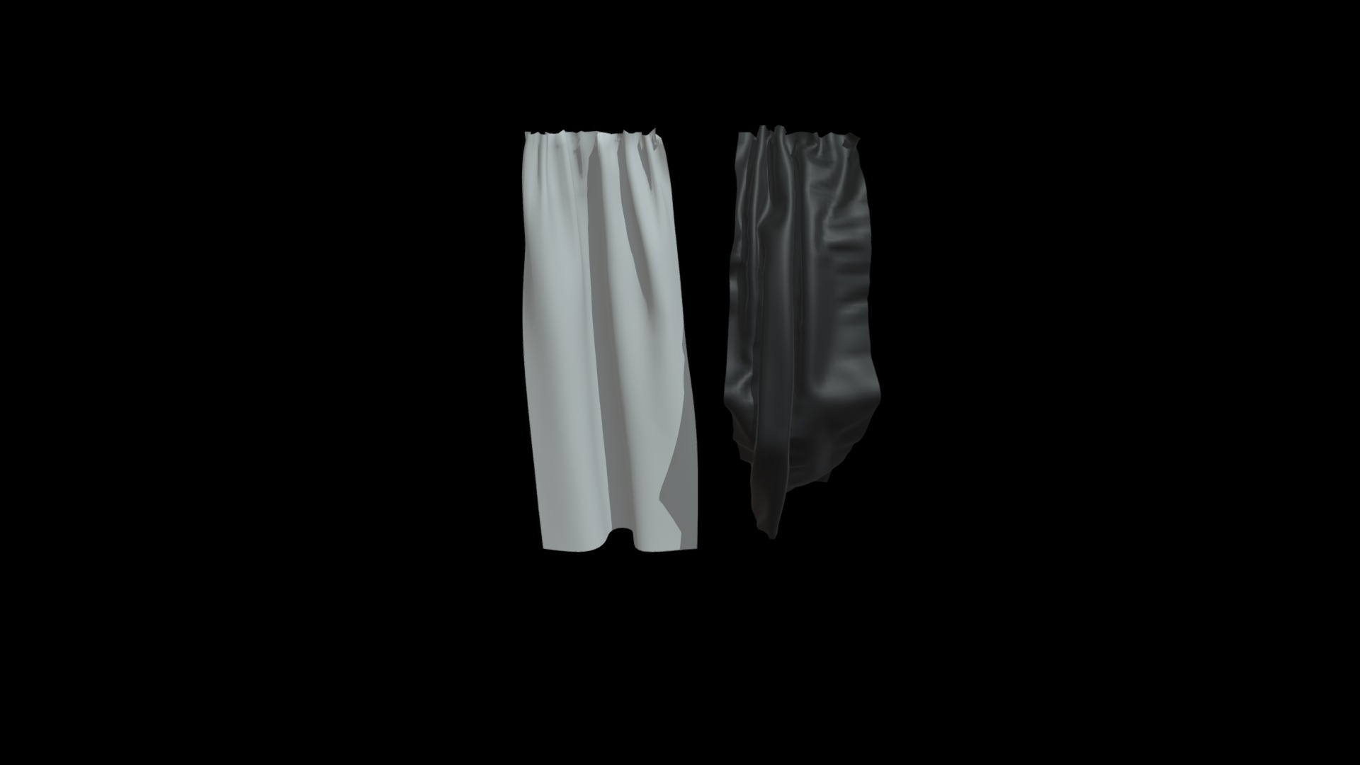 3D model Animated Curtains Bundle V2 - This is a 3D model of the Animated Curtains Bundle V2. The 3D model is about a pair of white wings.