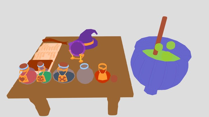 Magic v2 asset pack for videogame - Waty 3D Model