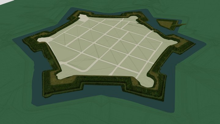 City of KARLOVAC in AD 1774 3D Model