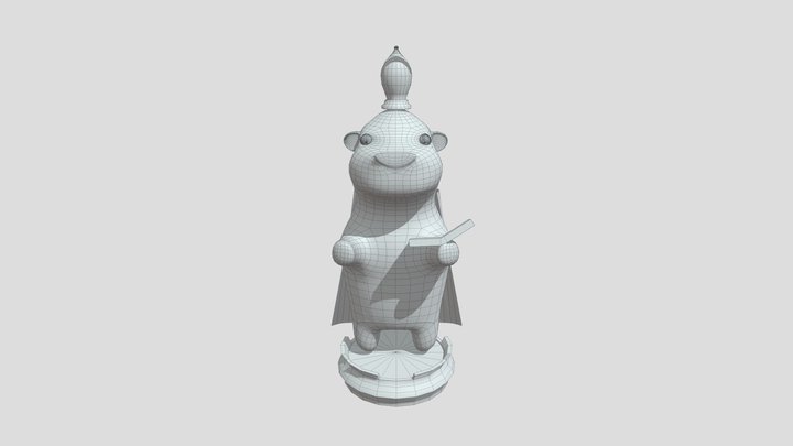 Chipmunk_Bishop_Warlock_Rough_Model 3D Model