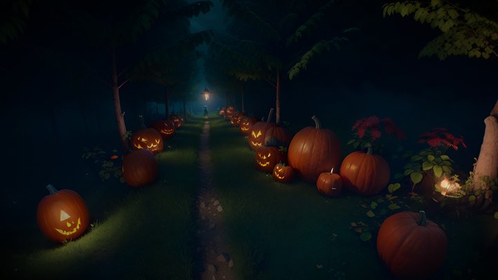 "Realism Meets Halloween Magic" 3D Model