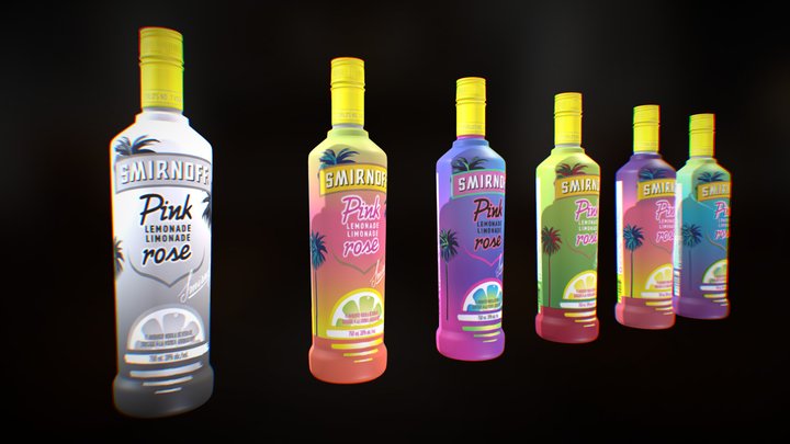 Smir_noff Botellas 6x – Modello 3D gratuito STL