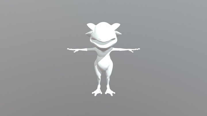 Decimated Frog 3D Model