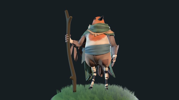 Stylized Bird 3D Model