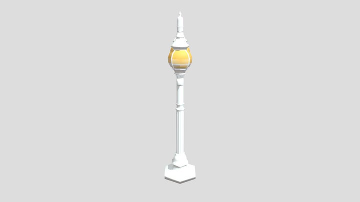 A Simple Lamppost without textures 3D Model