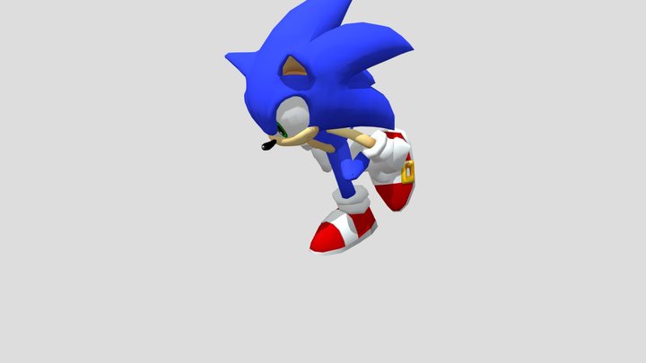 Animated Sonic (Dash) 3D Model