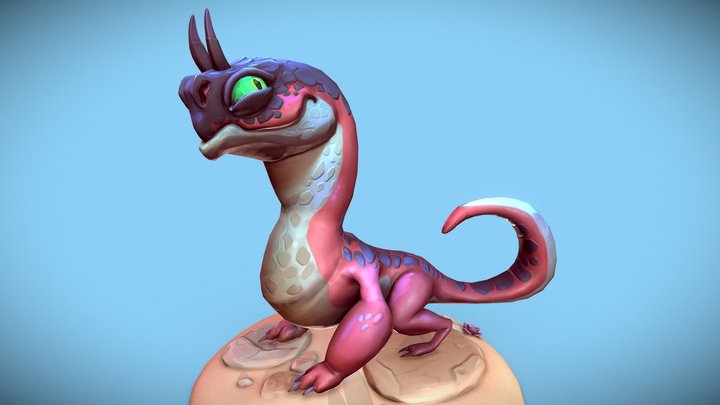 Cute Lizard - CCW Stylized Creation 3D Model