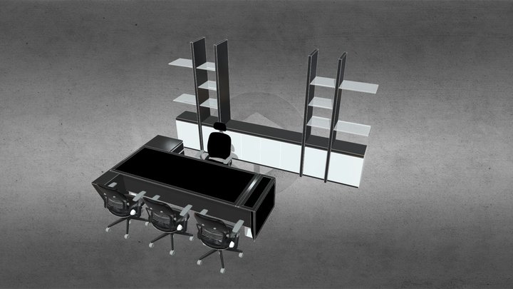 Executive Cabin Table 3D Model