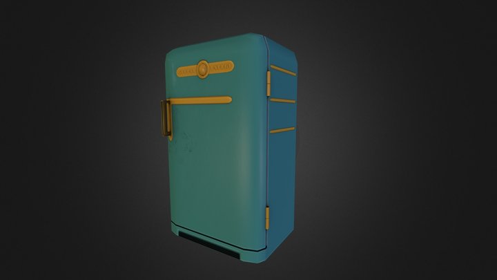 50's Fridge 3D Model