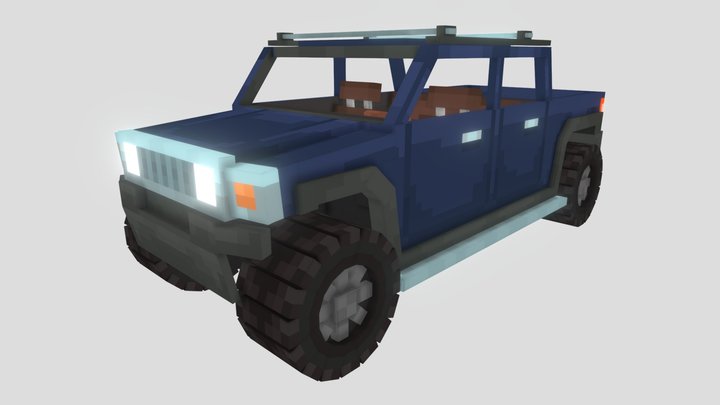OFFROAD CAR (Hummer H2 2010) 3D Model