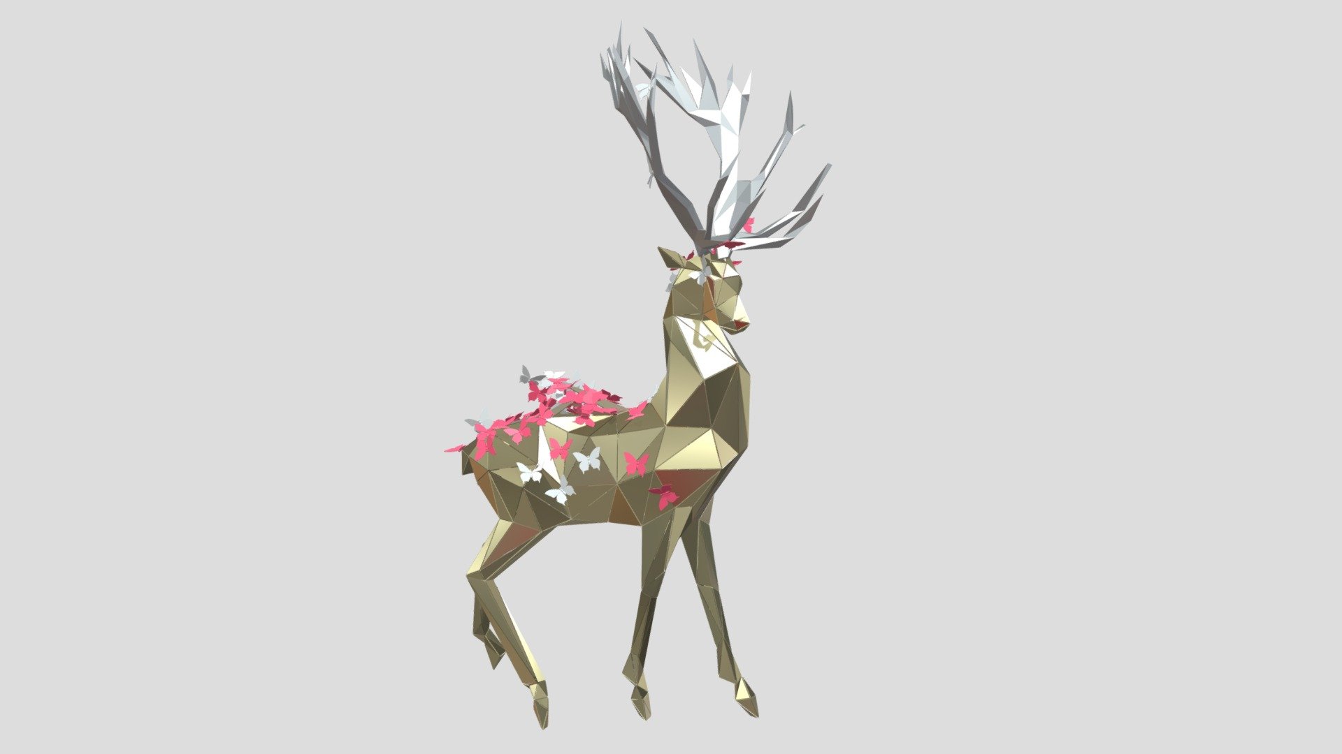 Deer Animal Creature Plant 3D Model By Cha xiao shi 6adf6c4 Sketchfab