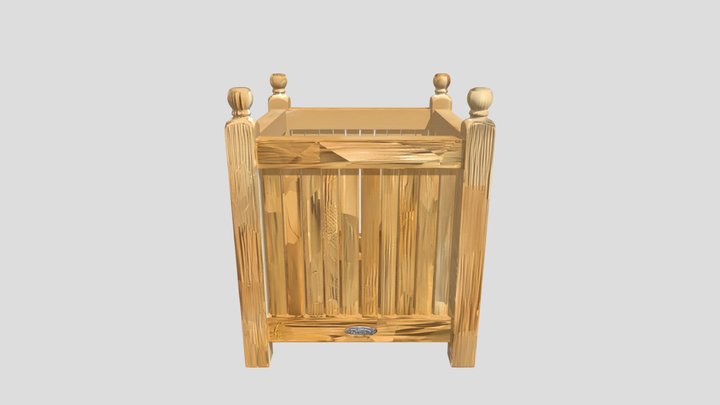 Wooden planter box 3D Model