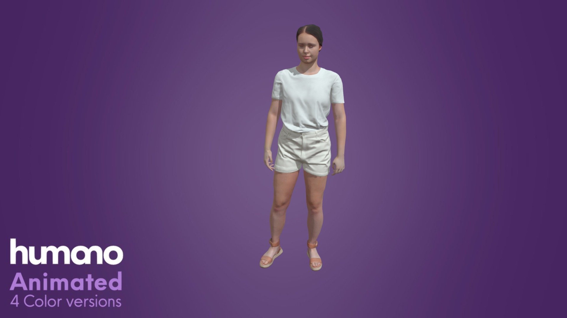 Animated Woman Standing talking 4397-ST4 - Buy Royalty Free 3D model by ...