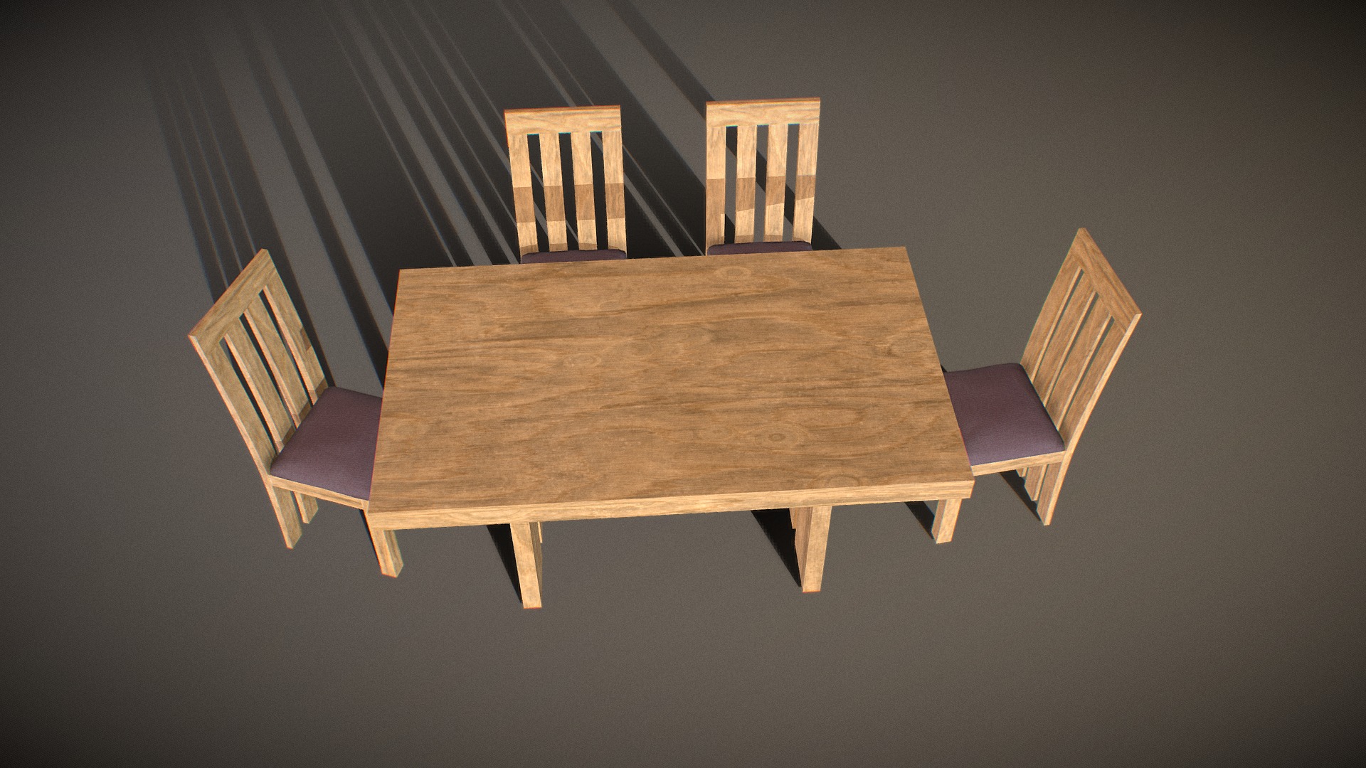 3D model Dining Set wooden 03 - This is a 3D model of the Dining Set wooden 03. The 3D model is about a wood structure with a wooden frame.