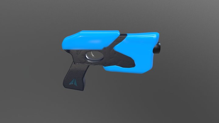 Mid-Poly Sci-fi Gun 3D Model