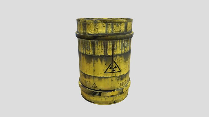 Radyoaktif varil 3D Model