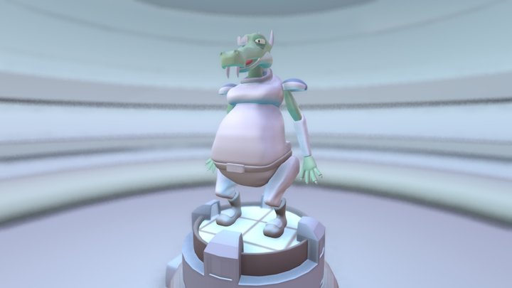 Invader Lizard 3D Model
