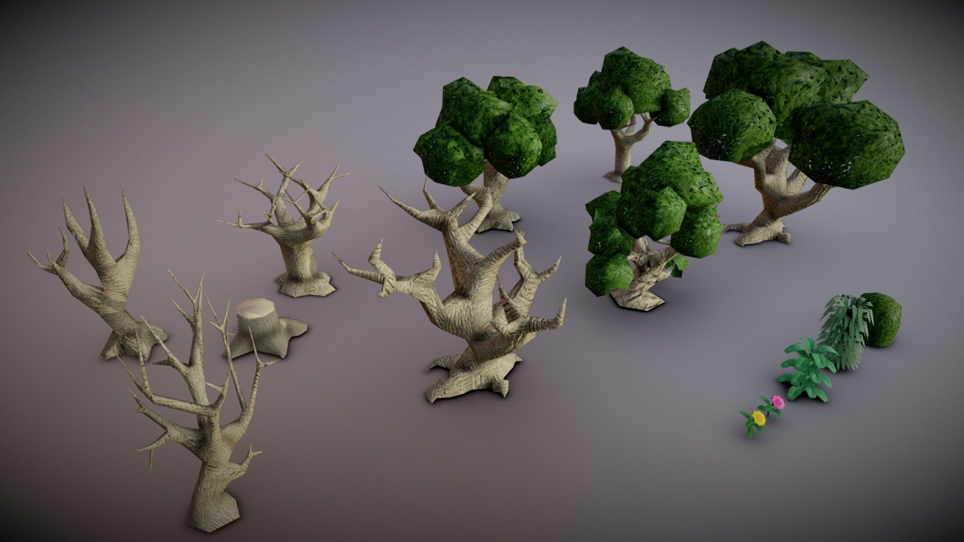 TREES_BUSHES_FLOWERS - Buy Royalty Free 3D model by Andre Panisson ...