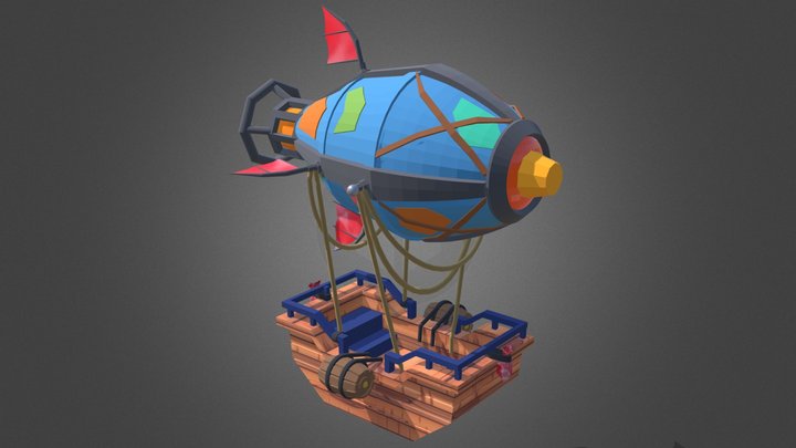 pirateship hotairballoon 3D Model