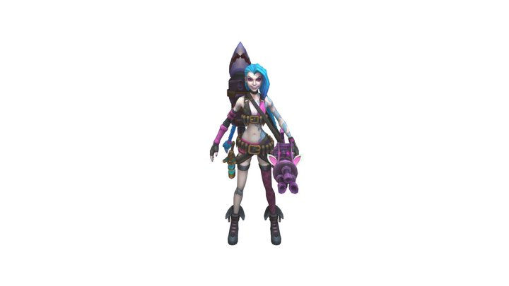 PC Computer - League of Legends - Jinx 3D Model