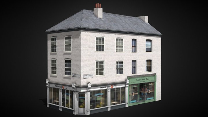 York Corner Shop 1 3D Model