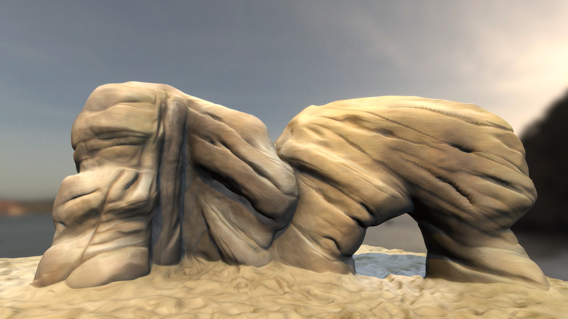 3D model Boulder - This is a 3D model of the Boulder. The 3D model is about a sculpture of a person.
