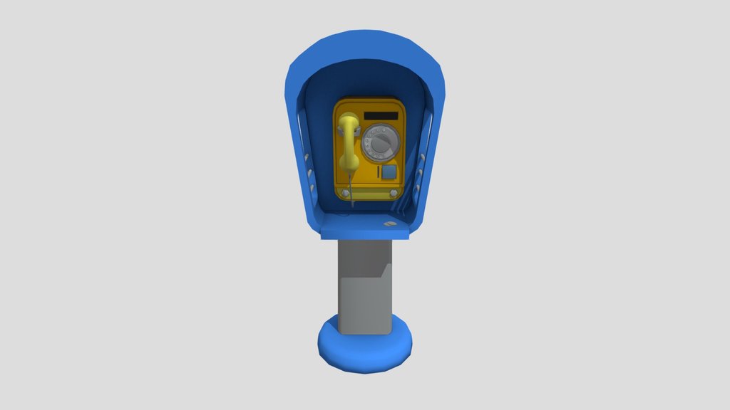 Stylized Public Telephone – Game Ready Asset