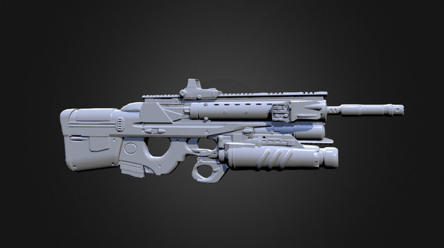 sci fi rifle 3D Model