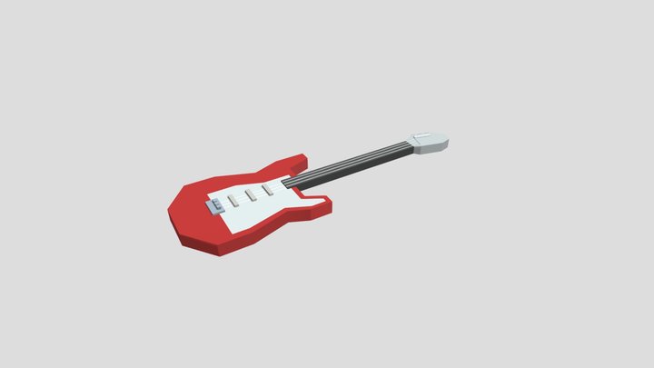 Instrument Guitar Ultra Low Poly