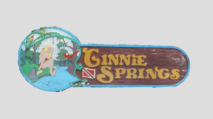 Ginnie Springs Sign 3D Model