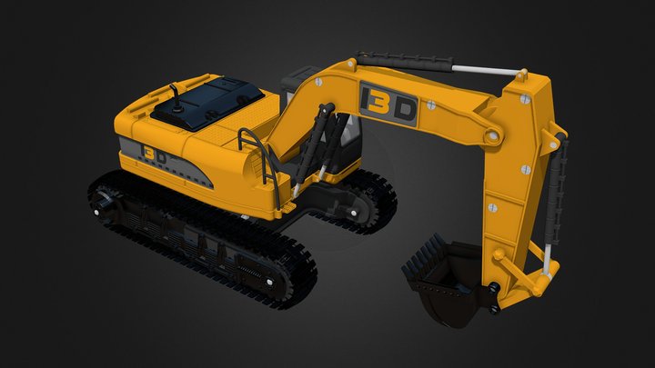 Экскаватор на радиоуправлении/Excavator 3D Model