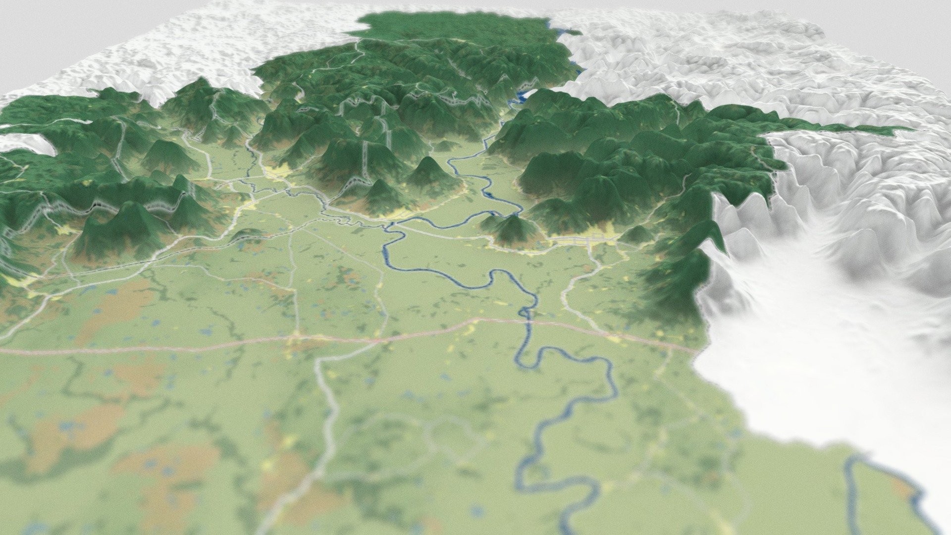 Quarta Colônia - Mapa 3D