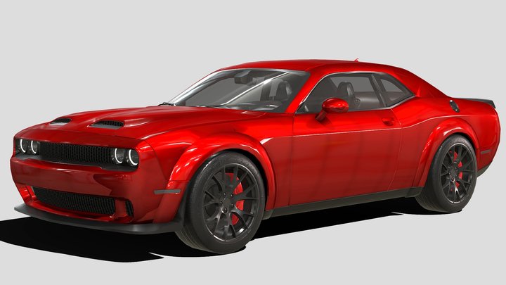 Dodge Challenger SRT Hellcat Widebody 2022 3D Model