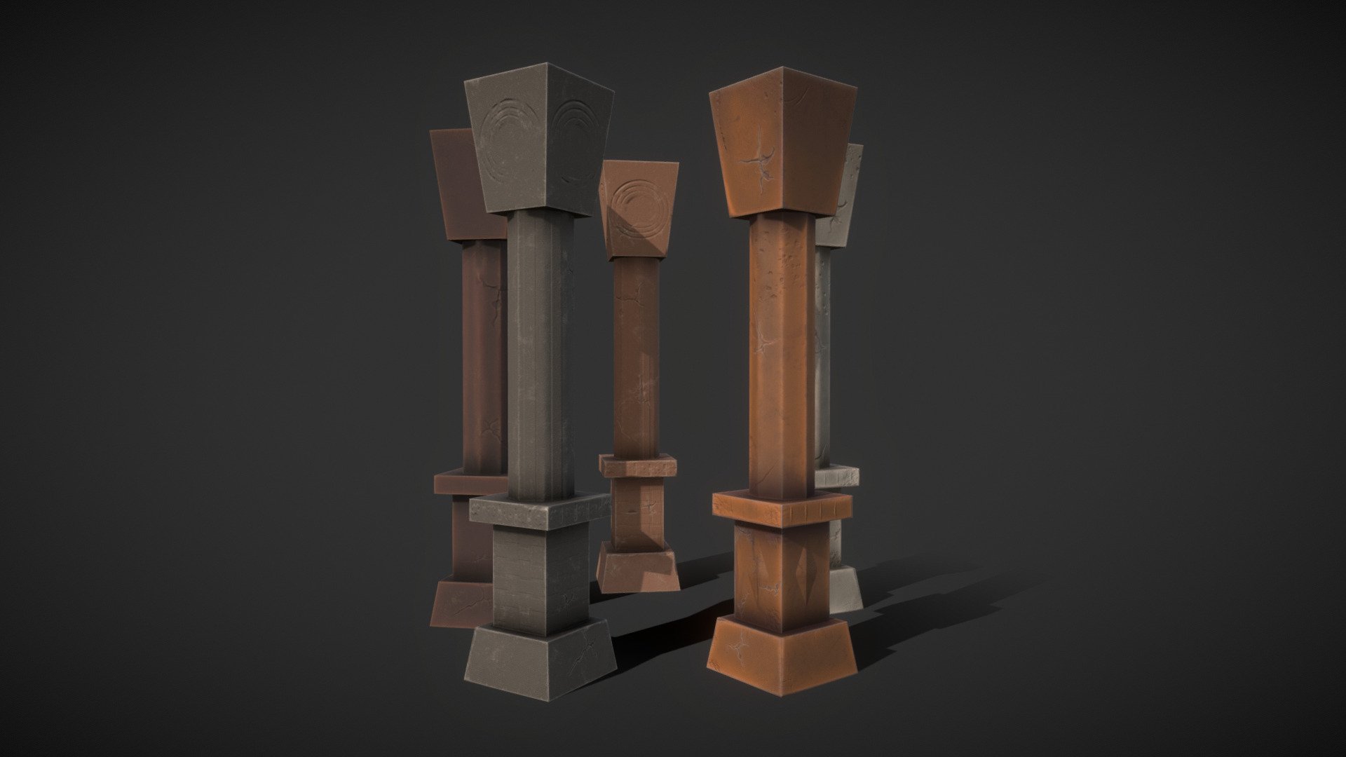 Stylized Pillar 3d Model By Infinito Work Ent Infinitowork