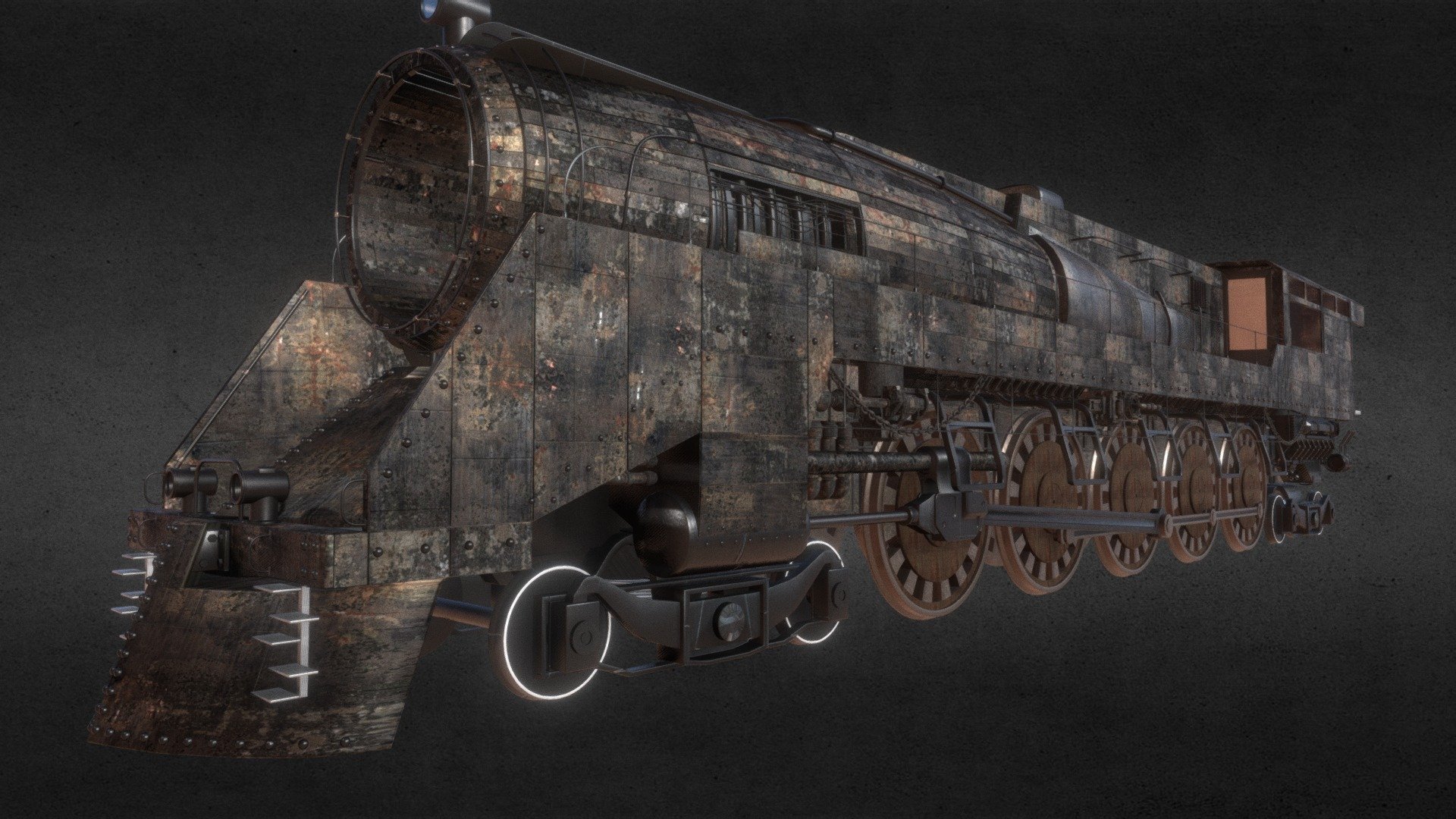 Dieselpunk Locomotive - 3D model by Sergei T. (@newthriller) [6aed95f ...