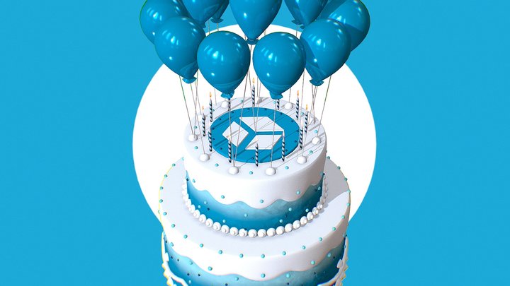 Sketchfab Birthday cake